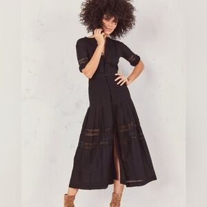 LOVESHACKFANCY Edie Dress in Black